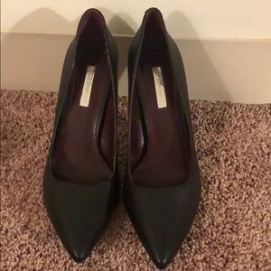 BCBG Black Leather Heels